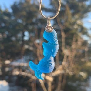 Frosted Sea Glass Mermaid Necklace